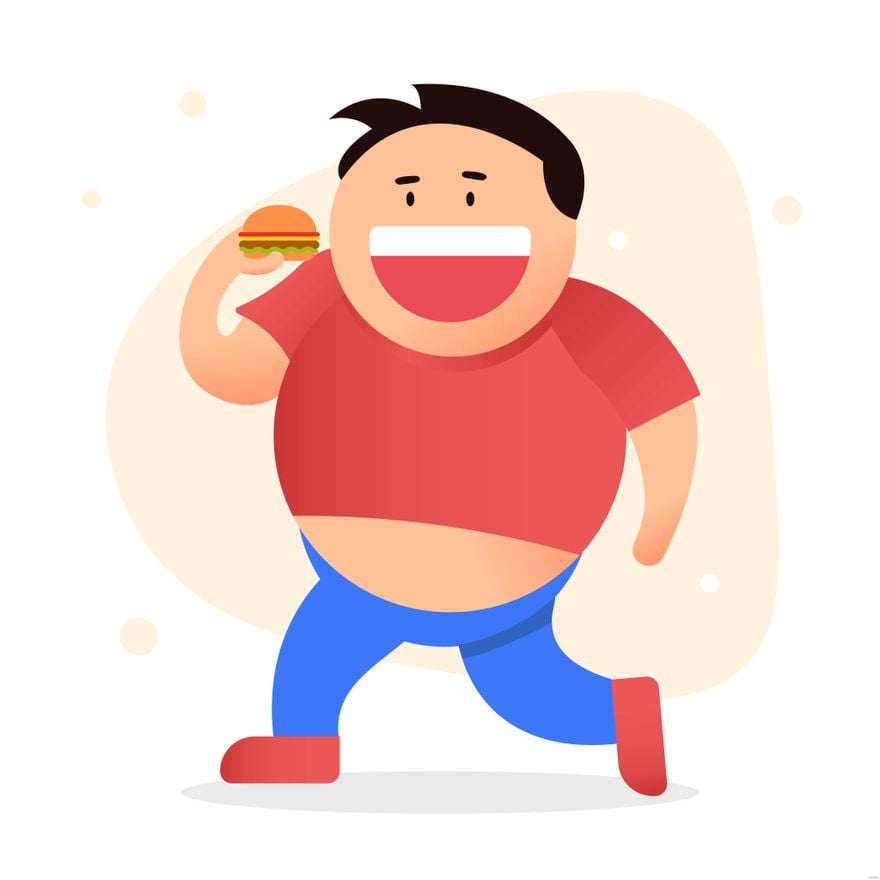 Fat Man Illustration