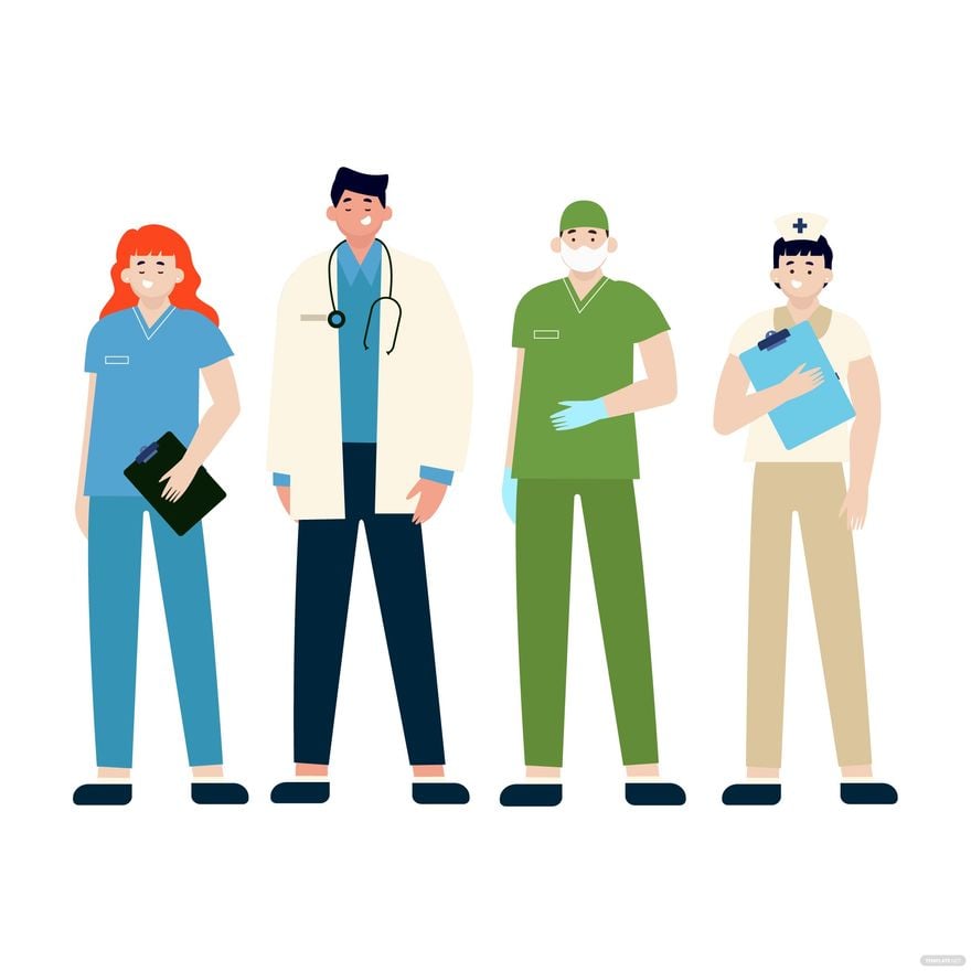 Free Medical Staff Vector in Illustrator, EPS, SVG, JPG, PNG