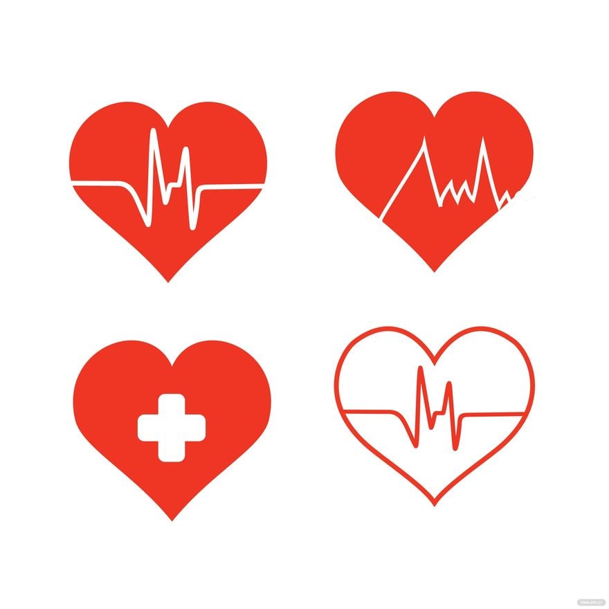 Medical Heart Vector in Illustrator, EPS, SVG, JPG, PNG