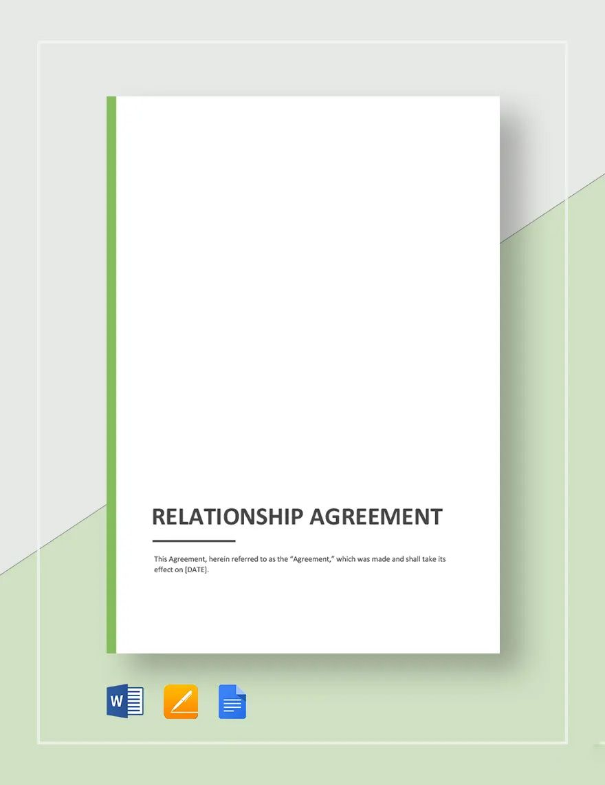 Relationship Agreement Template in Word, Google Docs, Apple Pages
