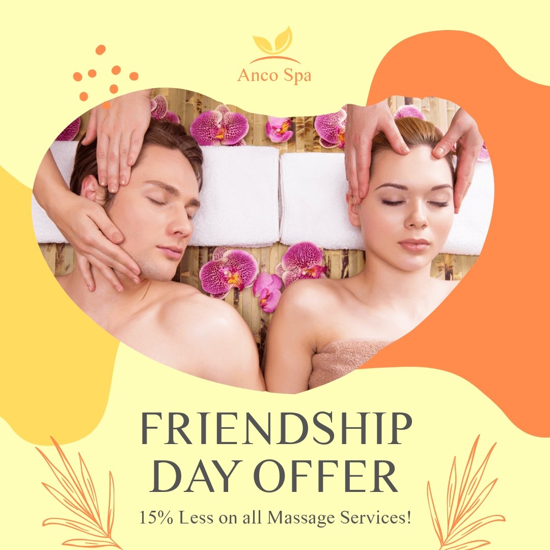 Friendship Day Massage Ad Post, Facebook, Instagram Template