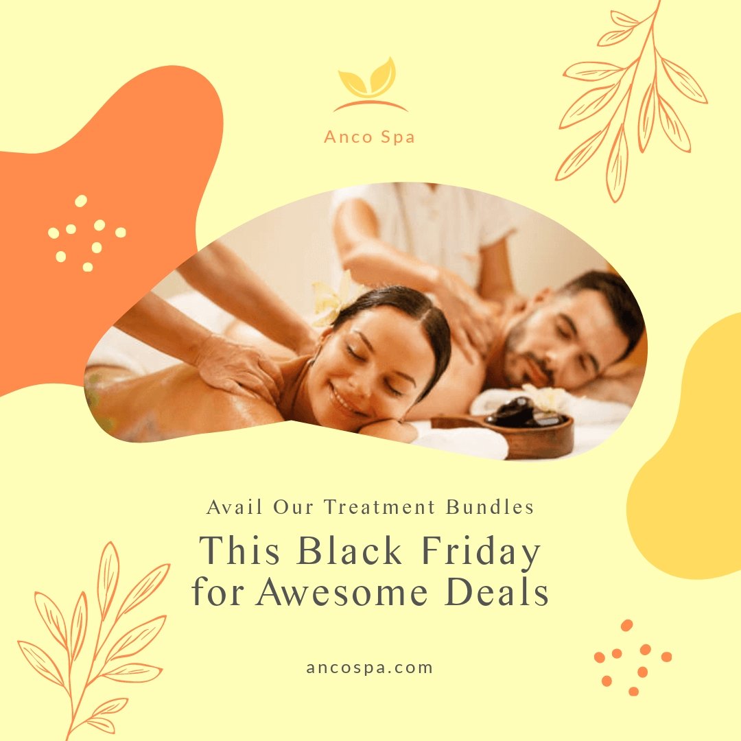 Free Black Friday Massage Deals Post, Facebook, Instagram Template
