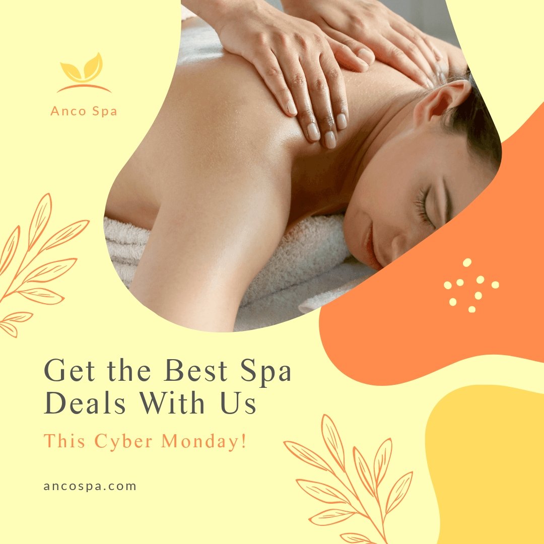 Free Cyber Monday Massage Specials Post, Facebook, Instagram Template