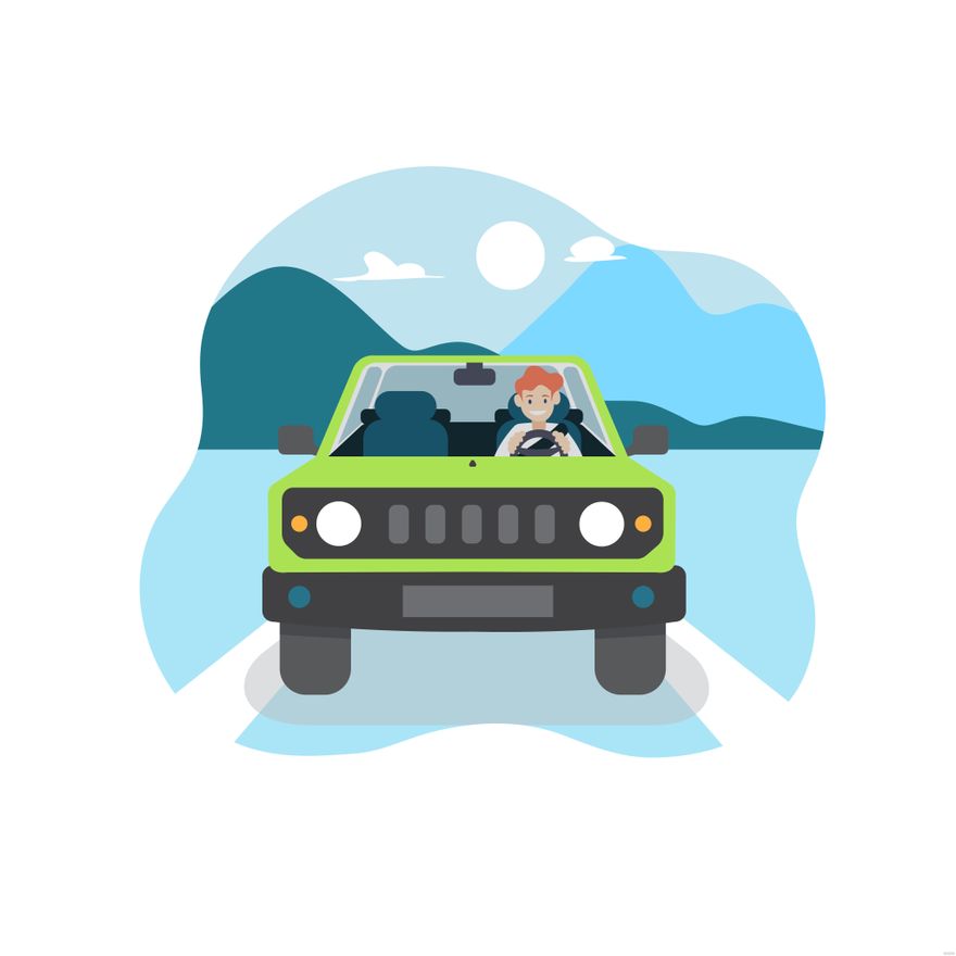 Driving Car Illustration in Illustrator, JPG, SVG, EPS, PNG - Download | Template.net