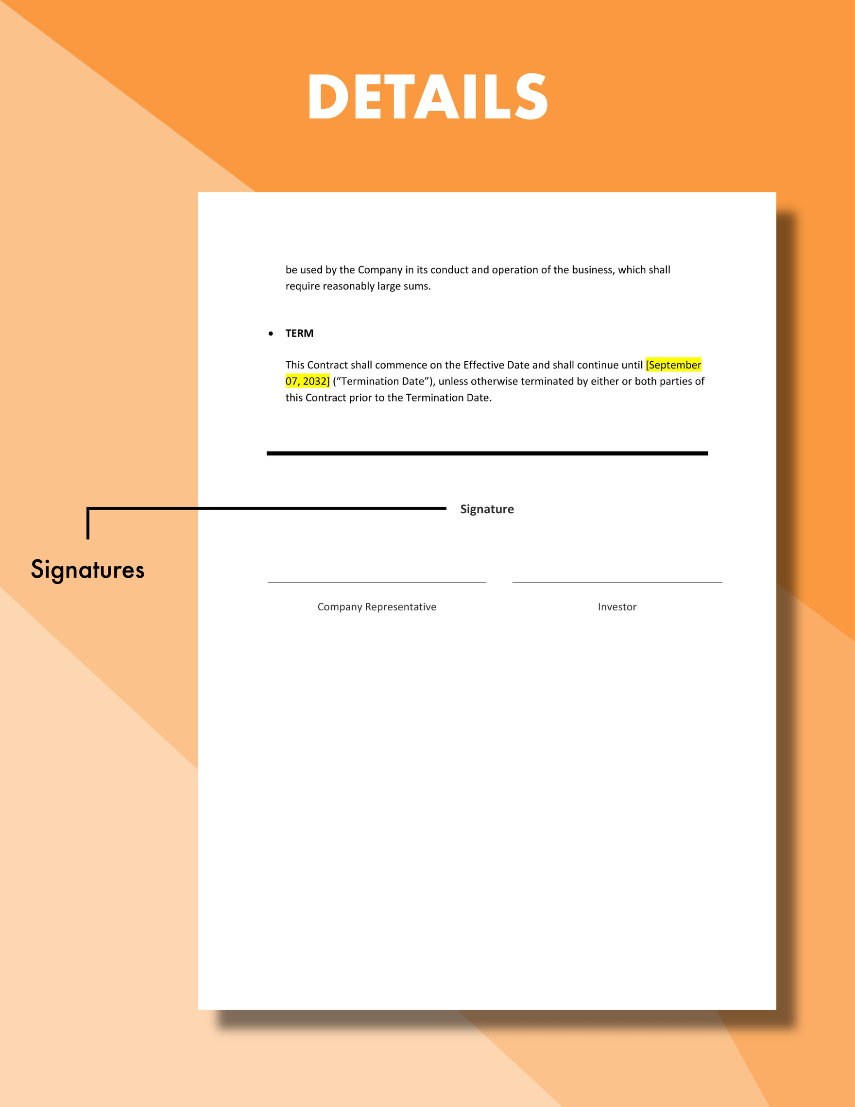 Investment Contract Template