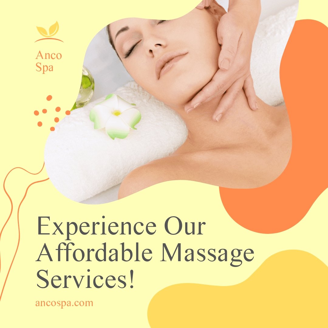 Free Resort Massage Promotion Post, Facebook, Instagram Template