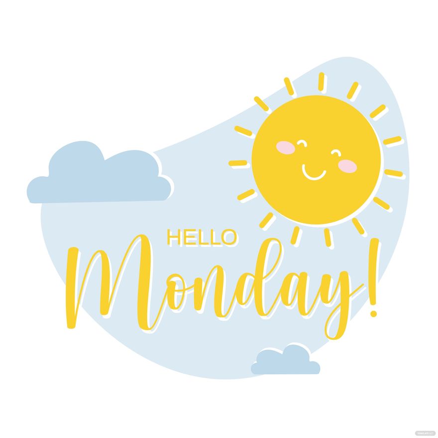 Free Happy Monday Sun Vector Eps Illustrator Png Svg