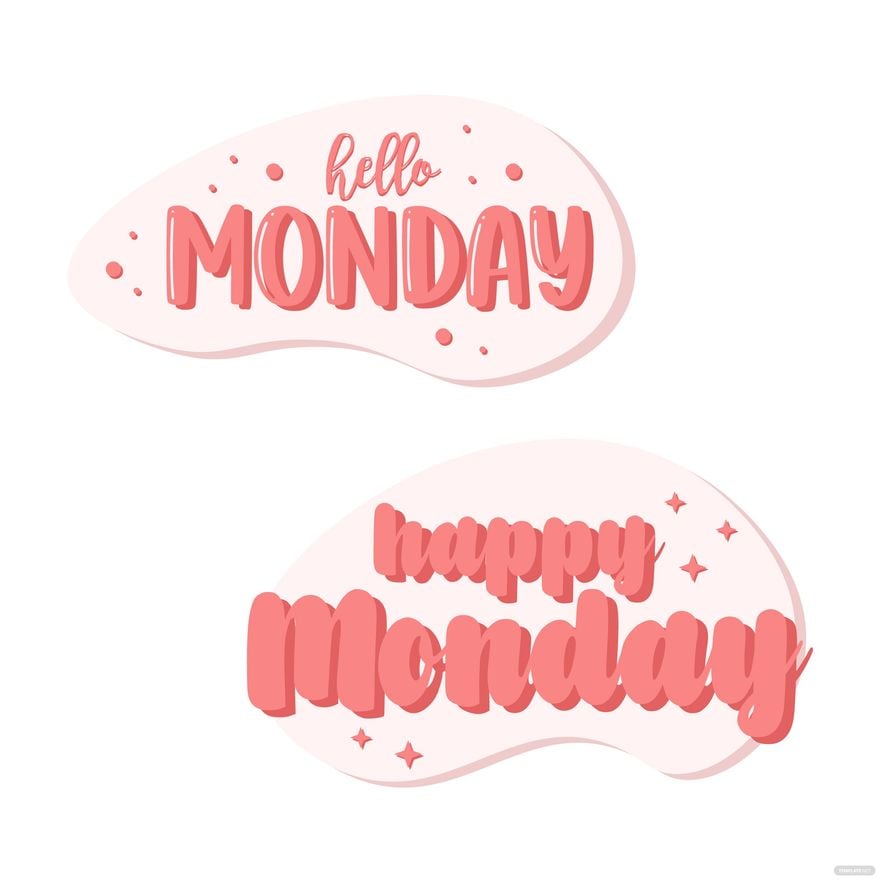 Free Pink Monday Vector