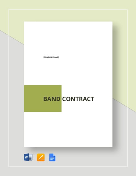 16  FREE Band Contract Templates Edit Download Template net