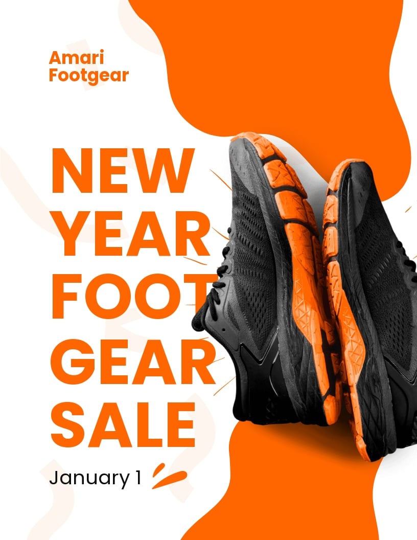 New Year Product Sale Promotion Flyer Template