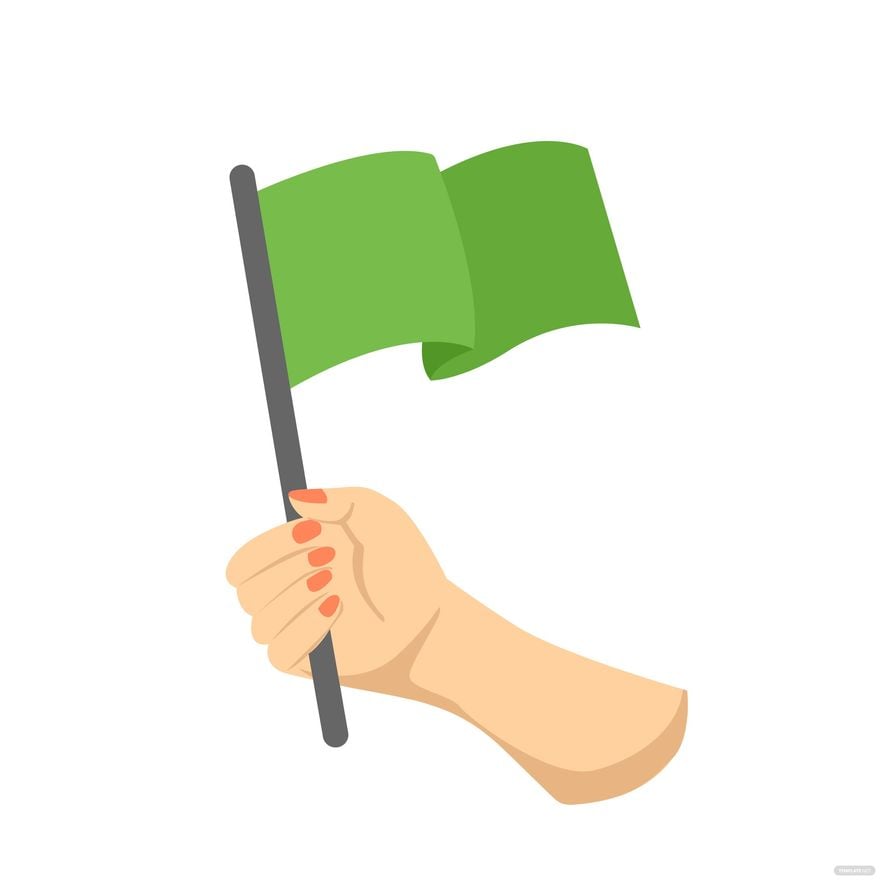 Free Hand With Waving Flag Vector