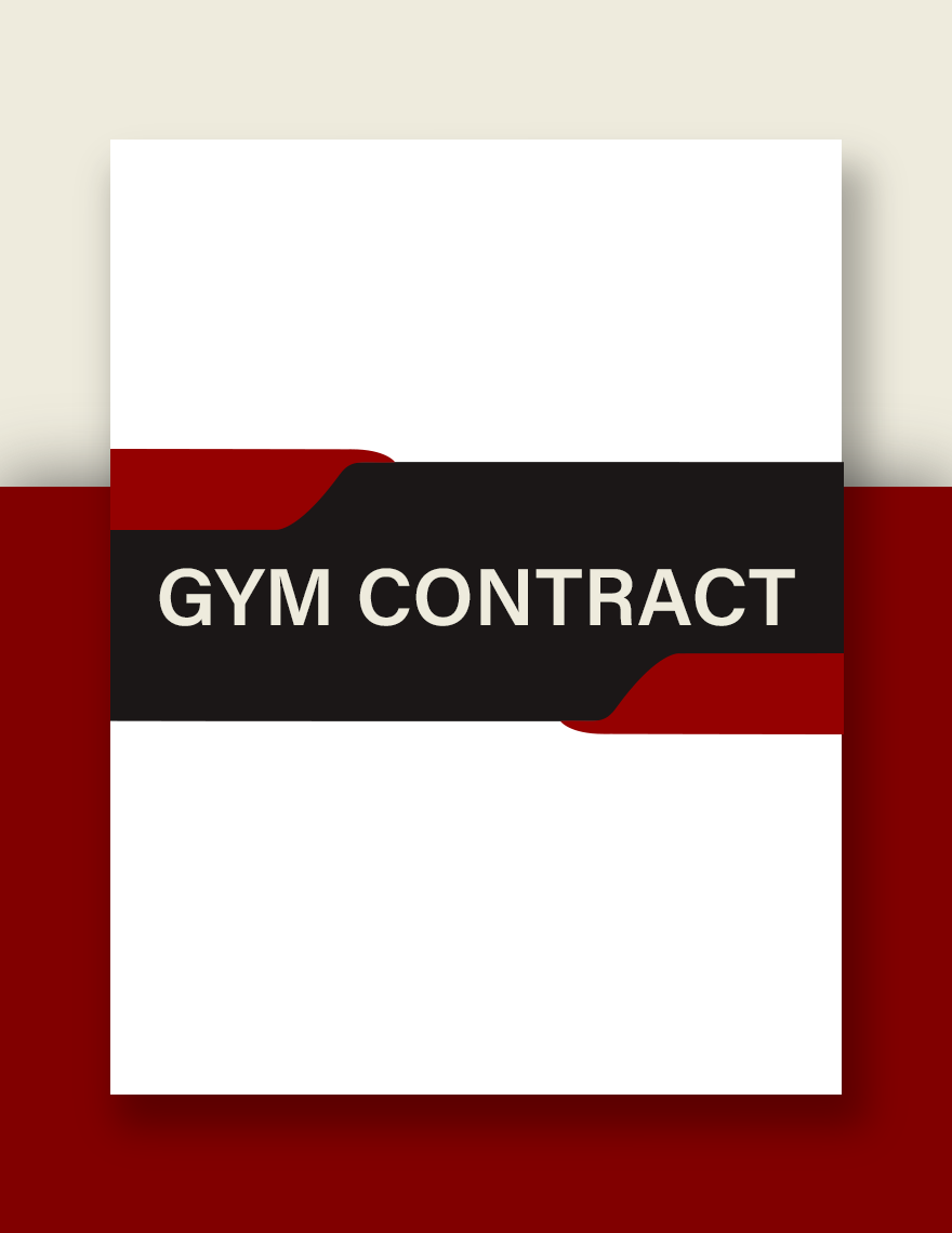 Gym Contract Template