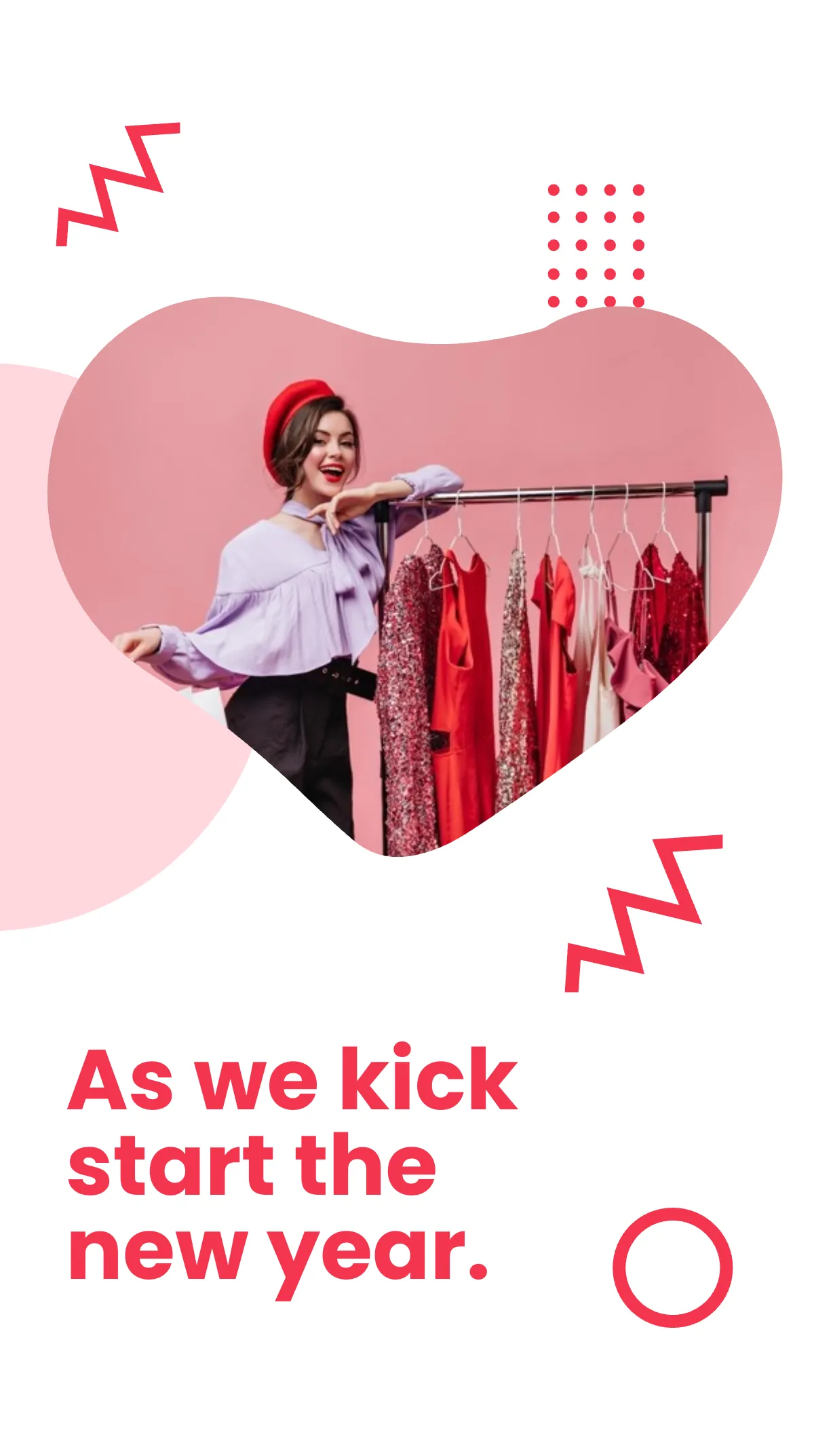 Free New Year Fashion Sale Promotion Instagram Story Template to Edit Online