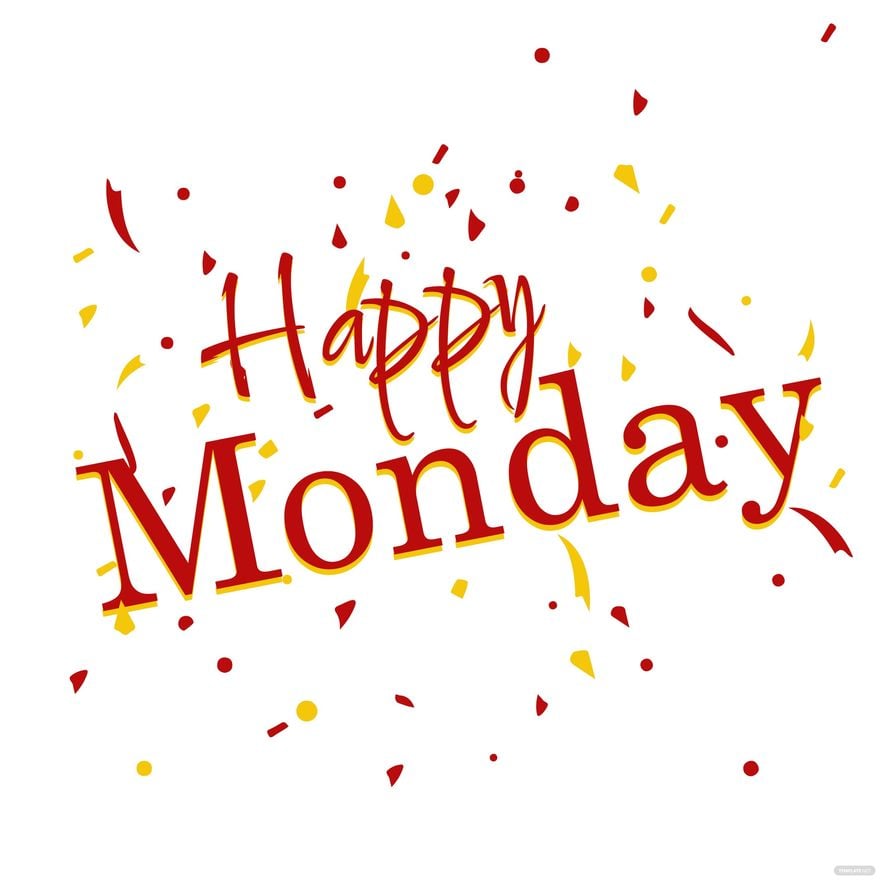 Happy Monday Lettering Vector