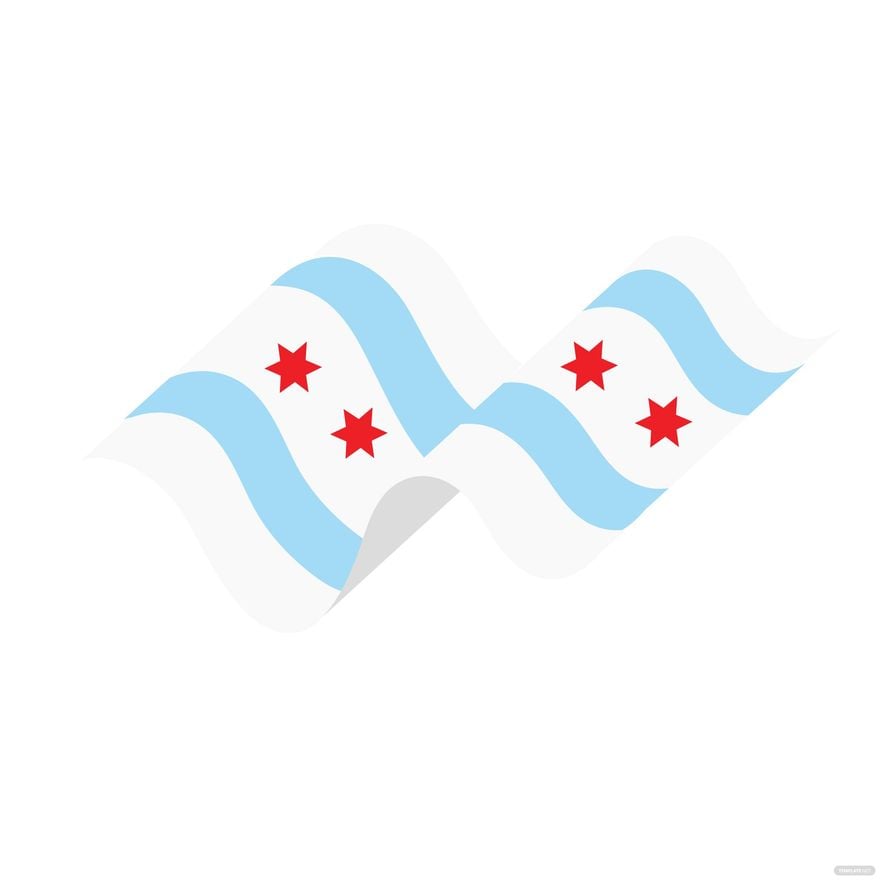 Free Chicago Waving Flag Vector
