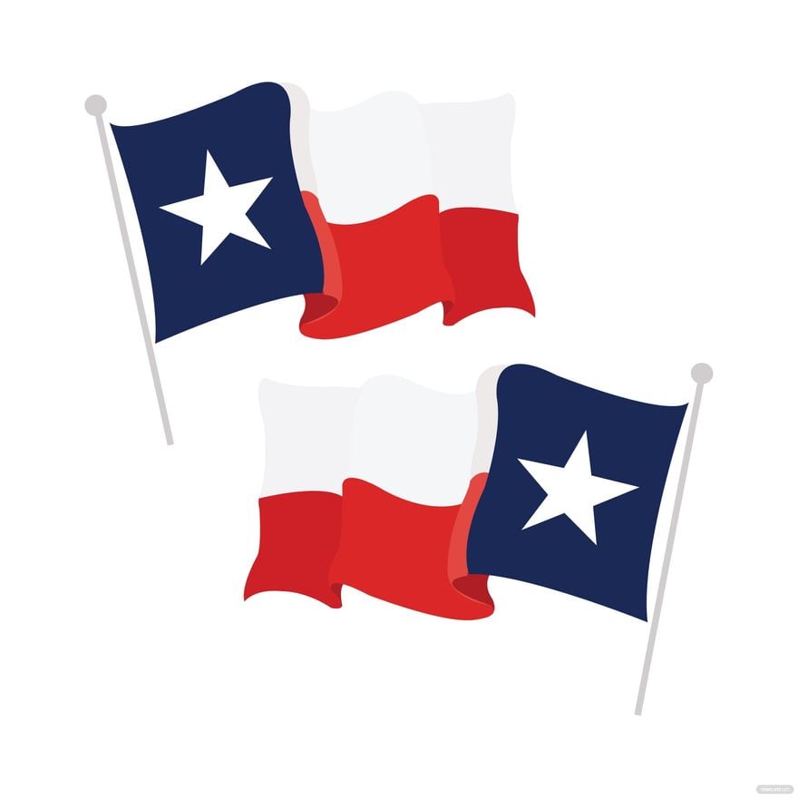 Free Waving Texas Flag Vector