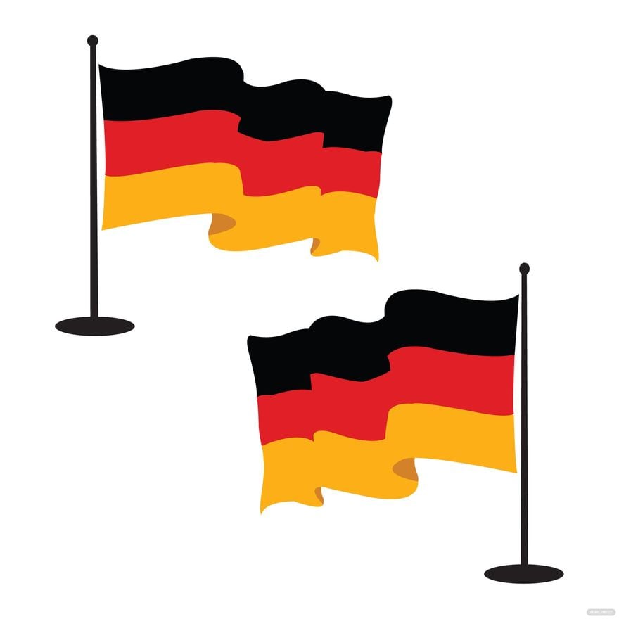 Free German Flag Waving Vector