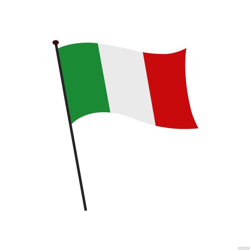 Waving Italy Flag Vector