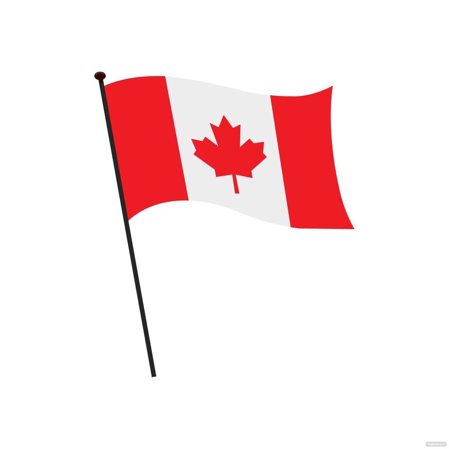 Waving Canada Flag Vector