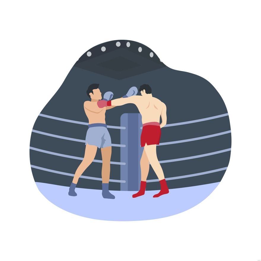 Boxing Illustration in Illustrator, EPS, SVG, JPG, PNG