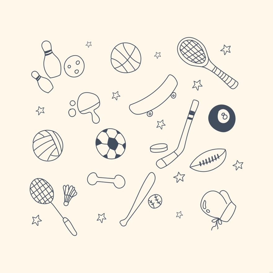Free Doodle Sports Illustration