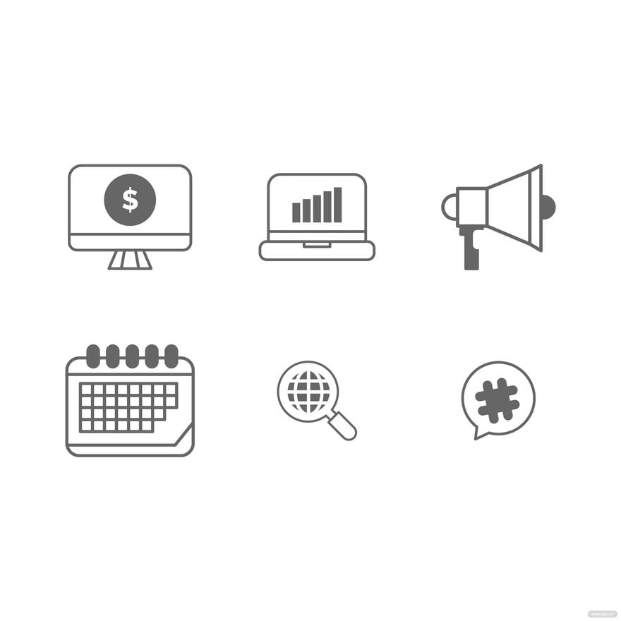 Marketing Icon Vector in Illustrator, EPS, SVG, JPG, PNG