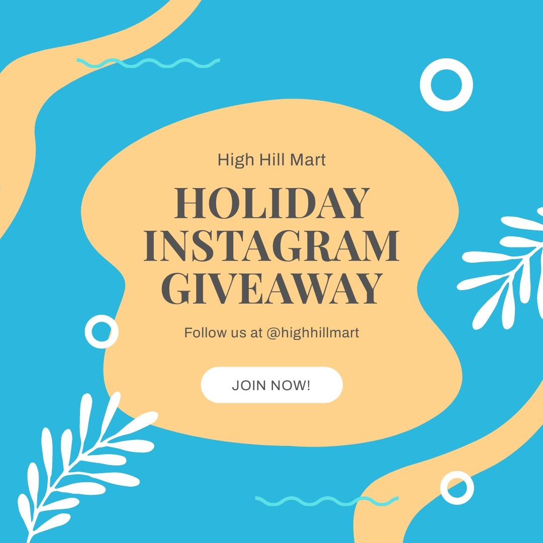 Free Holiday Instagram Giveaway Template Download in PNG, JPG