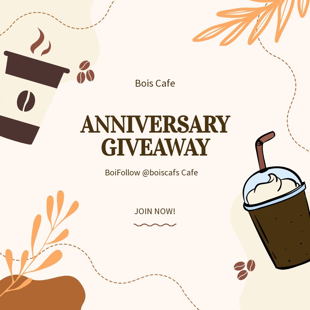 Cafe Anniversary Instagram Giveaway Template