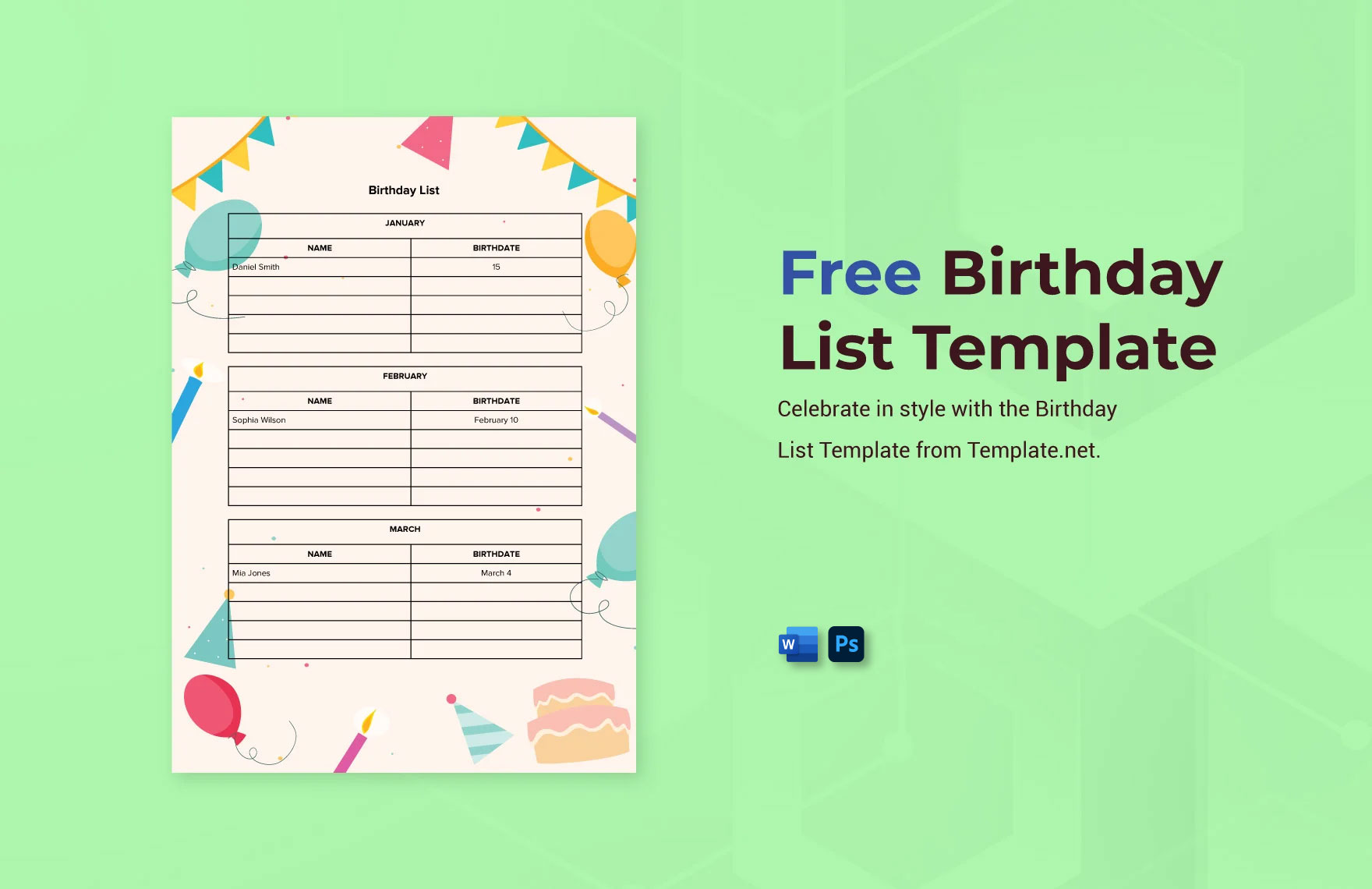 Printable List Template In PSD FREE Download Template