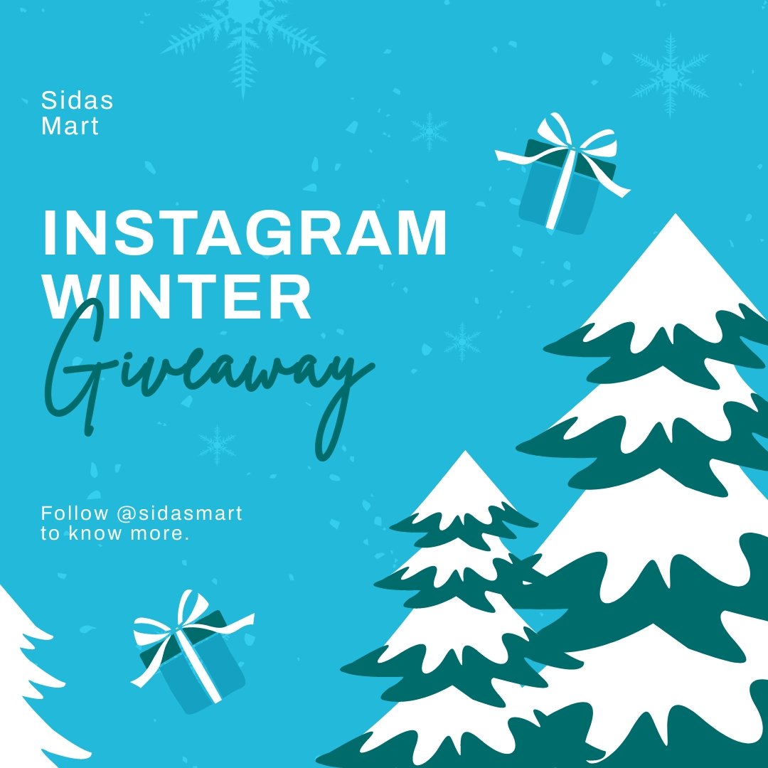 Free Instagram Winter Giveaway Template