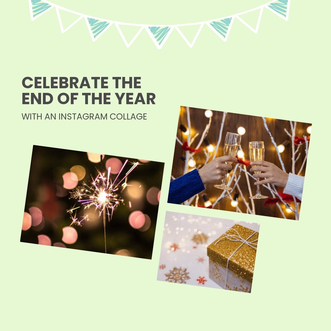 End Of Year Instagram Collage Template