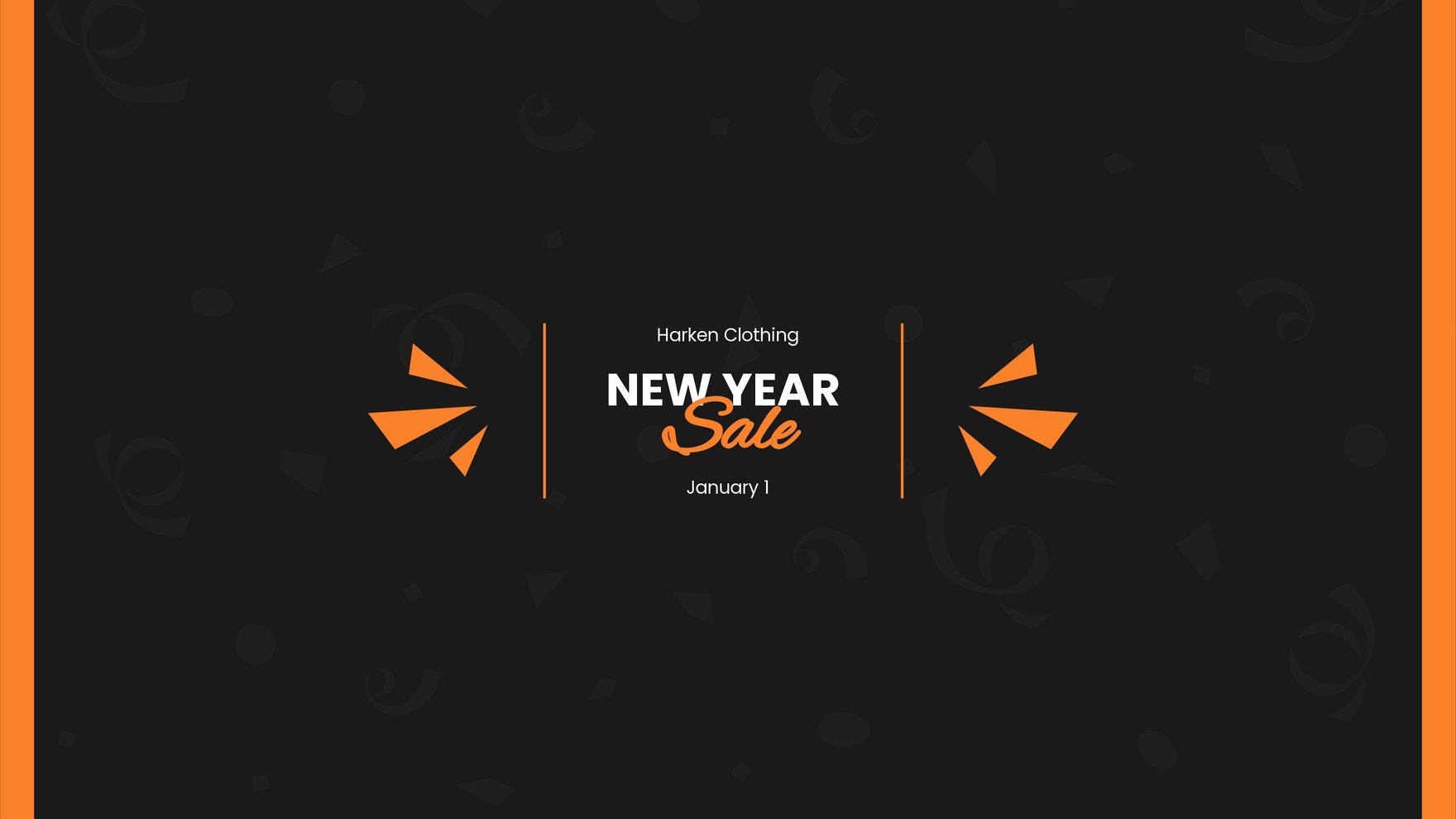 Free New Year Sale Youtube Banner Template