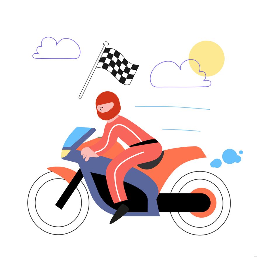 Free Motorsports Illustration in Illustrator, EPS, SVG, JPG, PNG