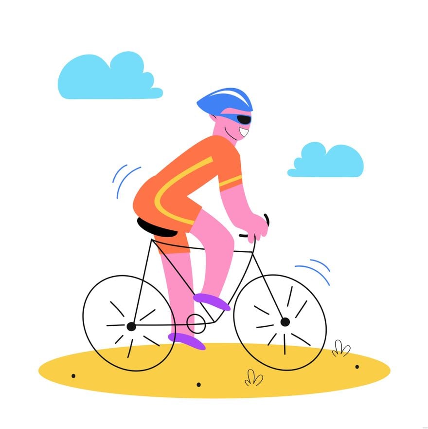 Bicycle Illustration in Illustrator, EPS, SVG, JPG, PNG