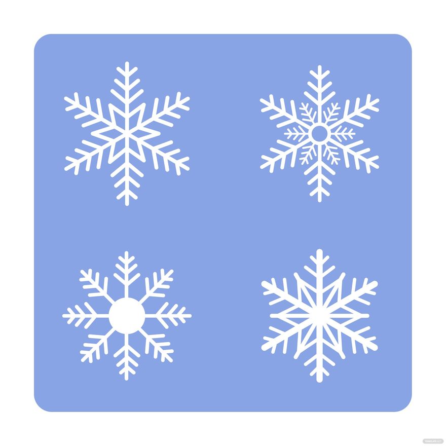 White Snowflake Vector in Illustrator, EPS, SVG, JPG, PNG
