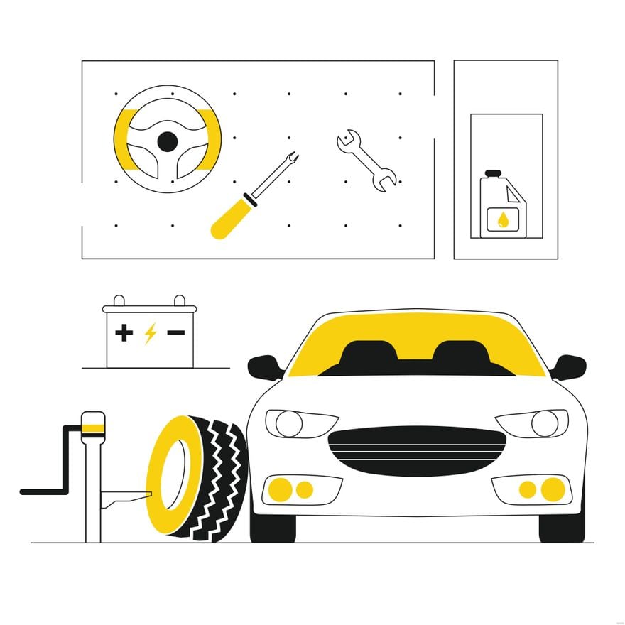 Car Parts Illustration in Illustrator, EPS, SVG, JPG, PNG
