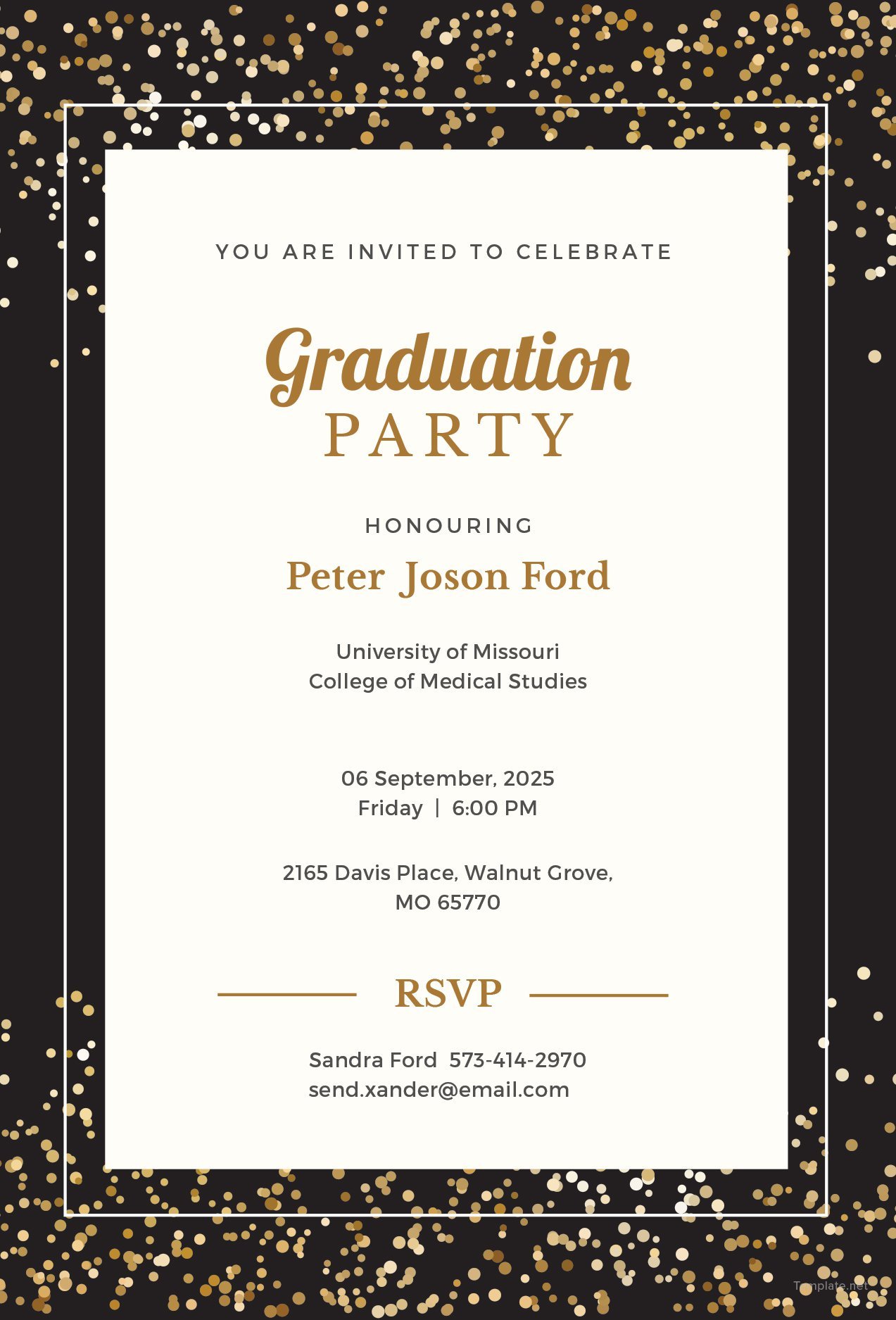 graduation invitation card template free download publisher