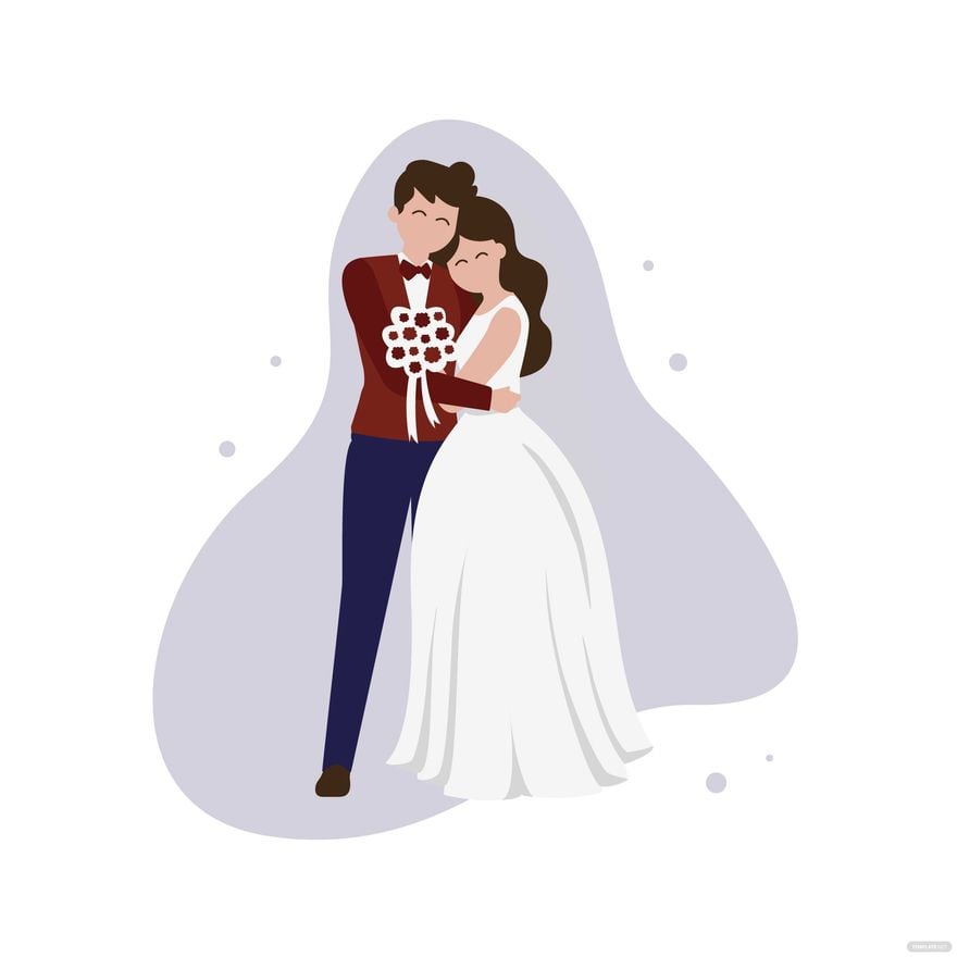 Free Bride And Groom Vector in Illustrator, EPS, SVG, JPG, PNG