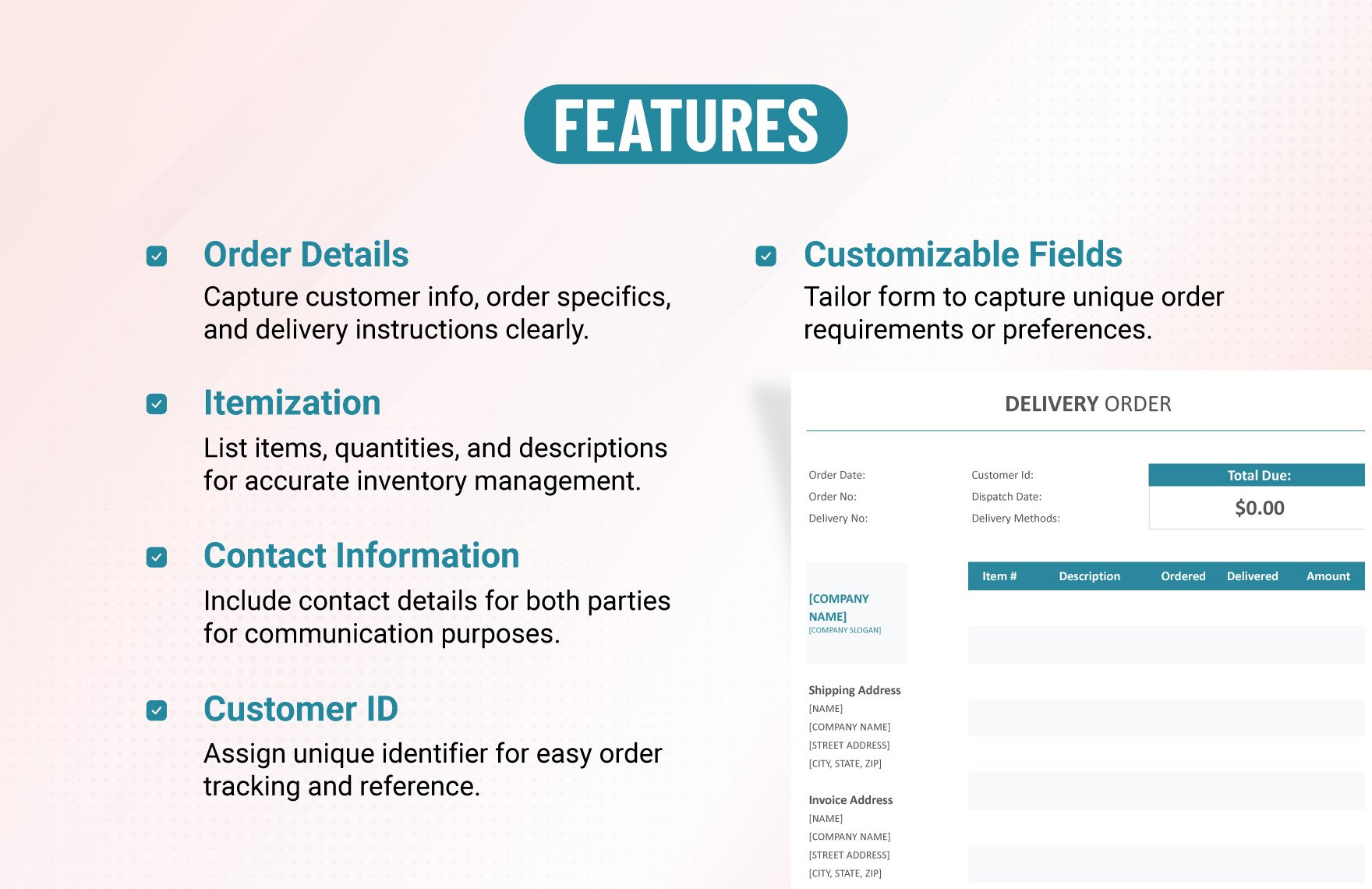 Delivery Order Template