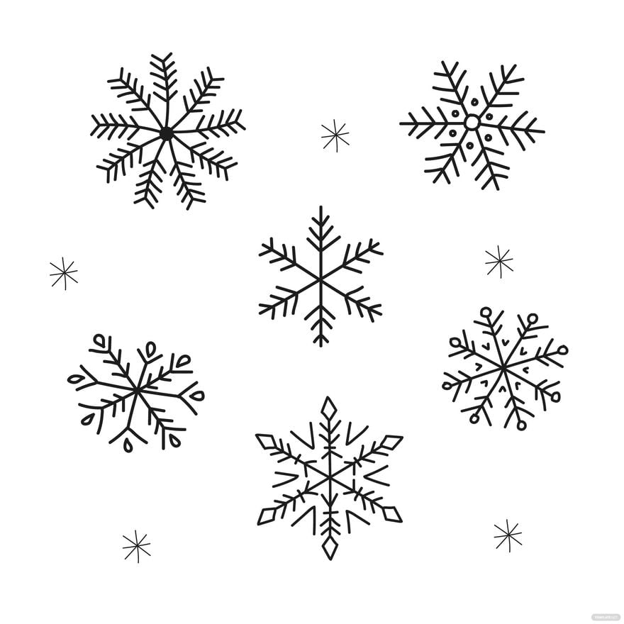 Doodle Snowflake Vector