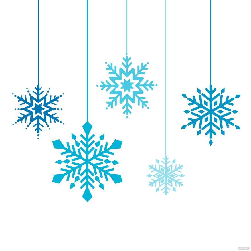 Hanging Snowflake Vector in Illustrator, EPS, SVG, JPG, PNG