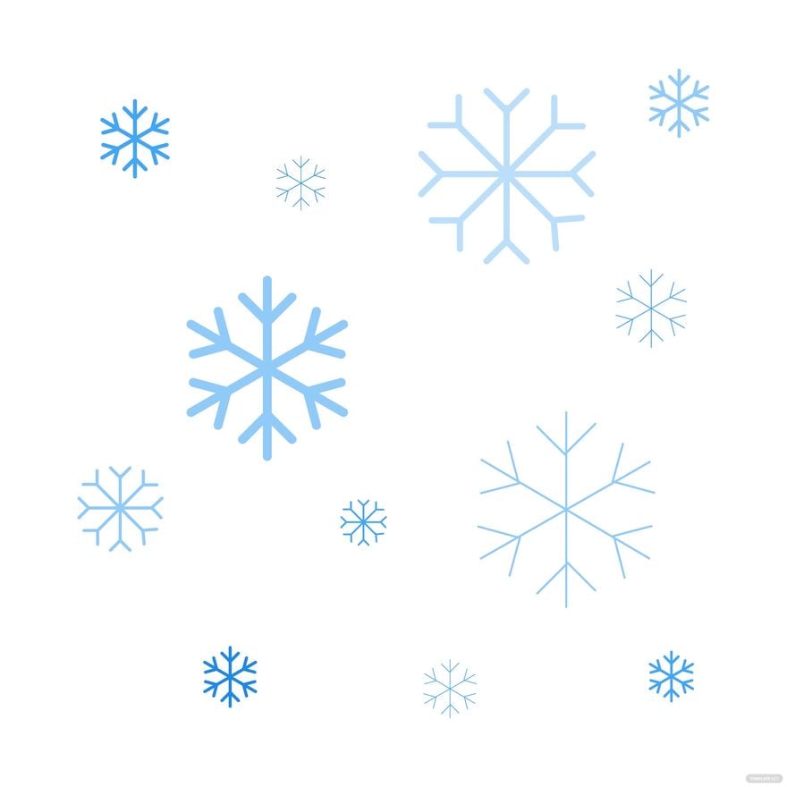 Snowflake Line Vector Template