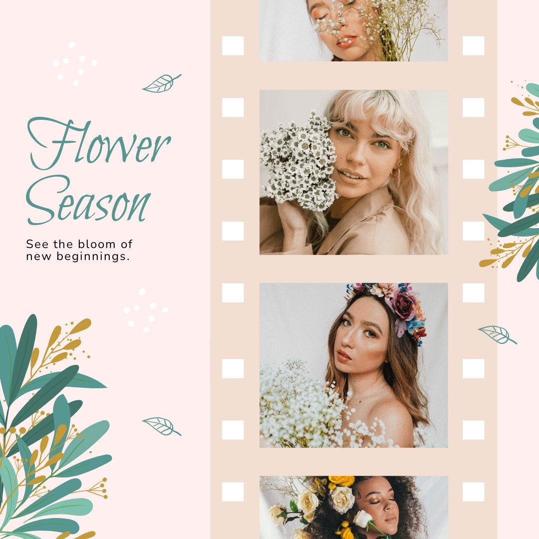 Spring Instagram Collage Template