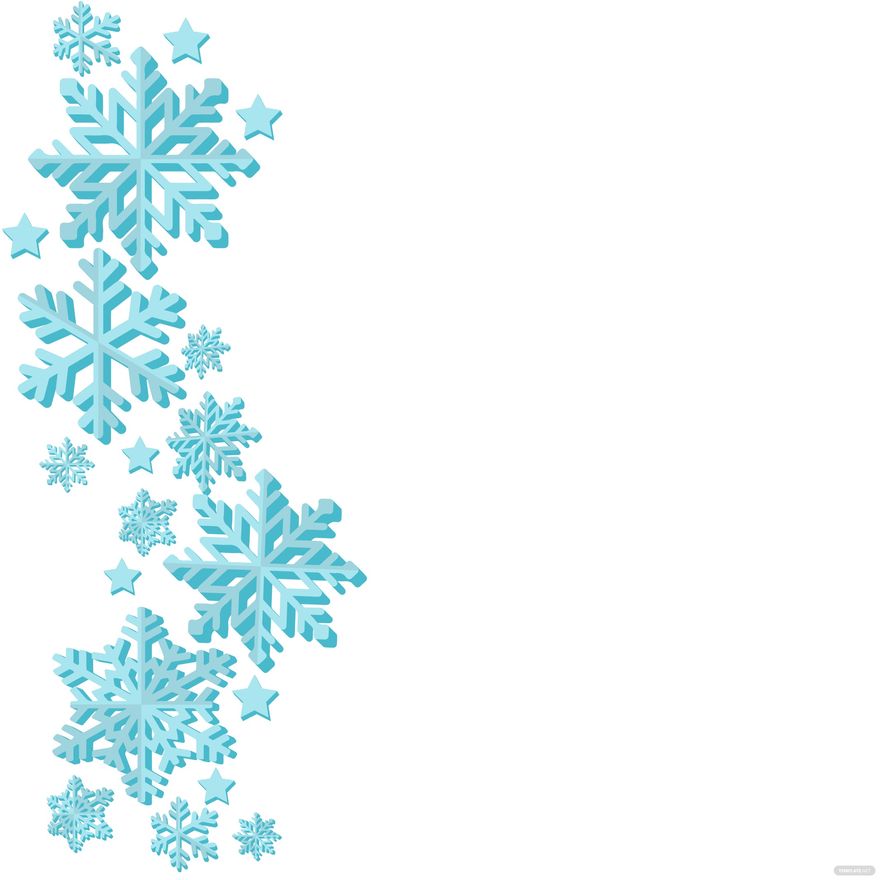 3D Snowflakes Vector