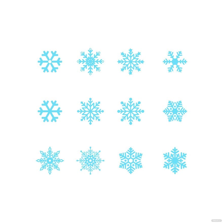 Small Snowflake Vector in Illustrator, EPS, SVG, JPG, PNG