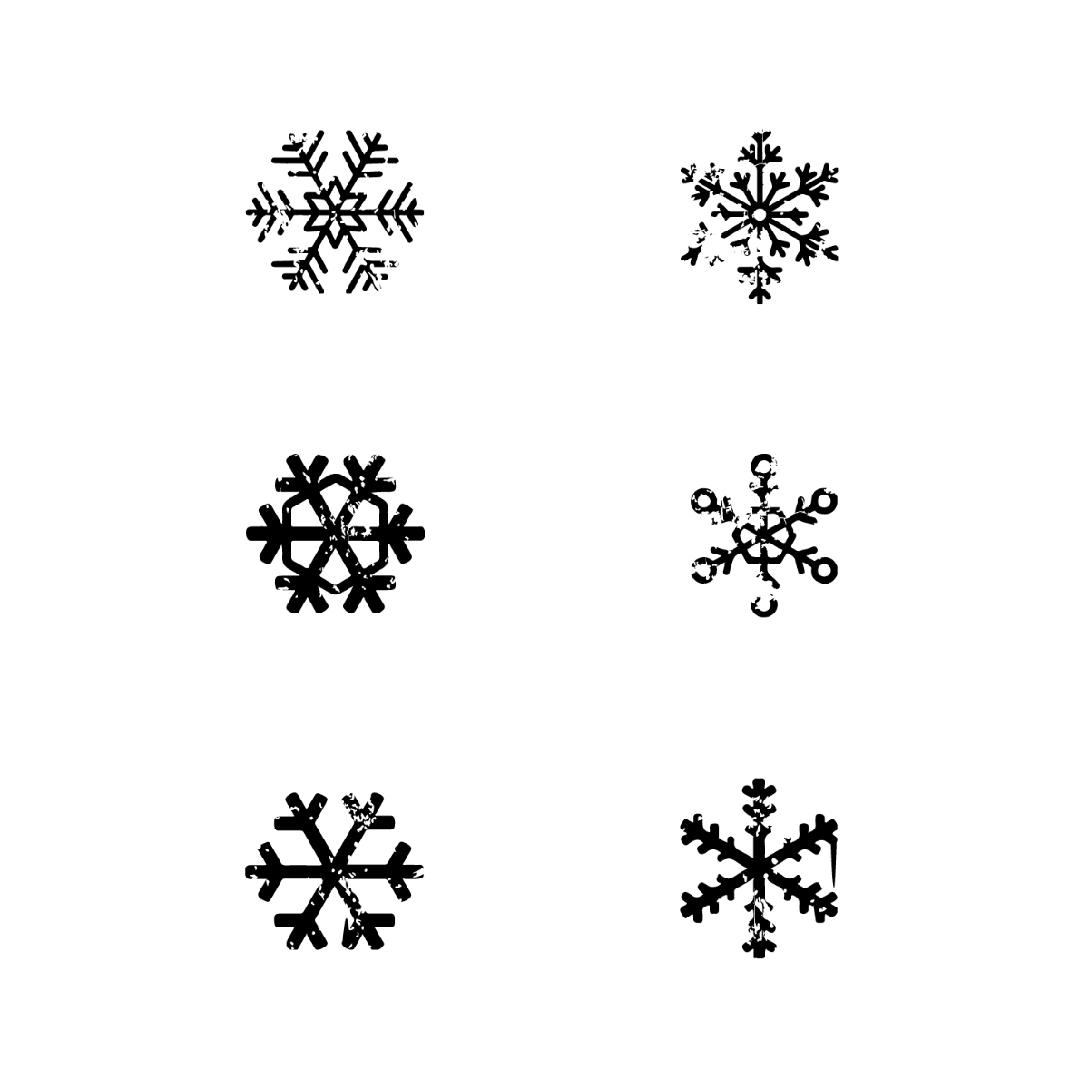 Free Grunge Snowflake Vector Template