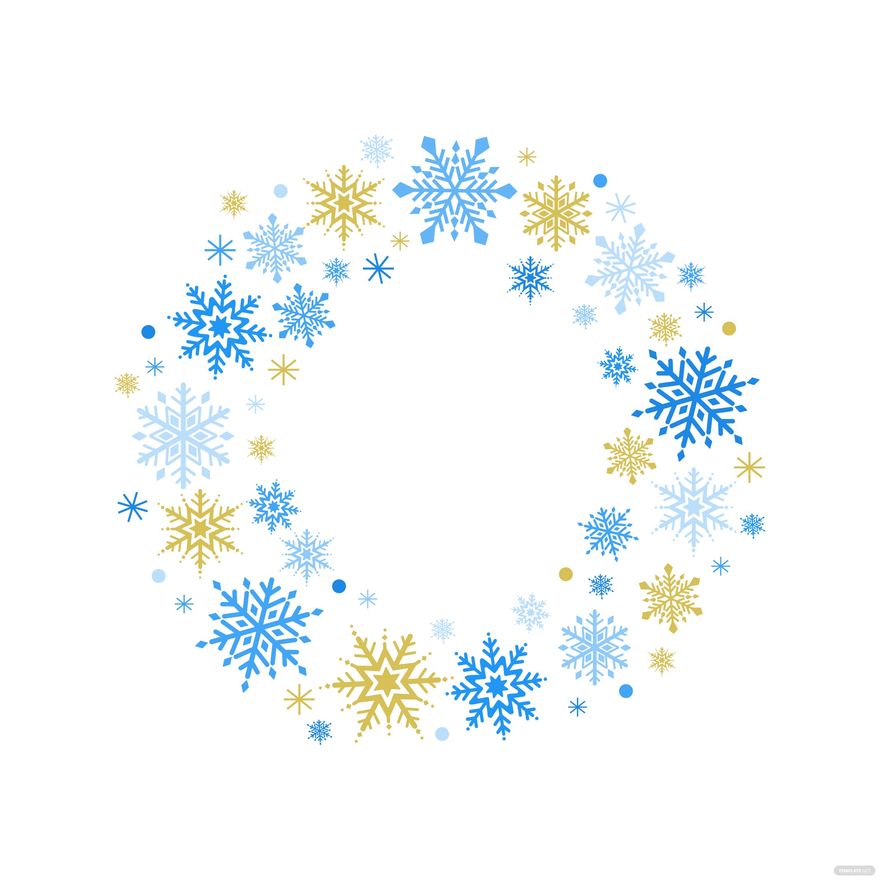 Free Snowflake Wreath Vector in Illustrator, EPS, SVG, JPG, PNG