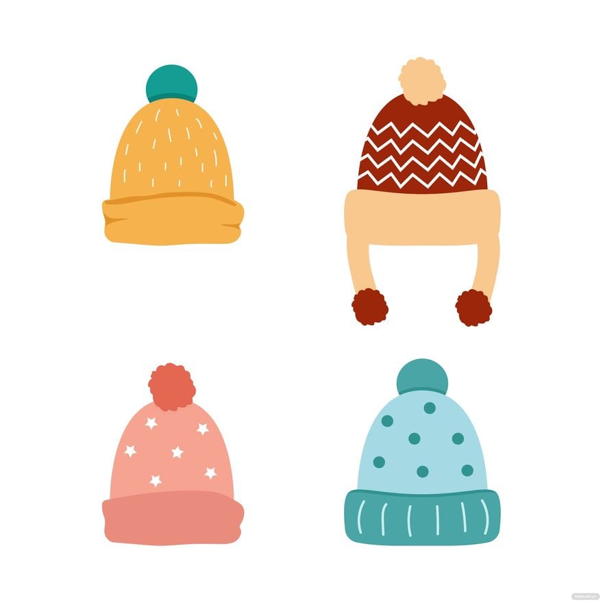 winter hats clip art