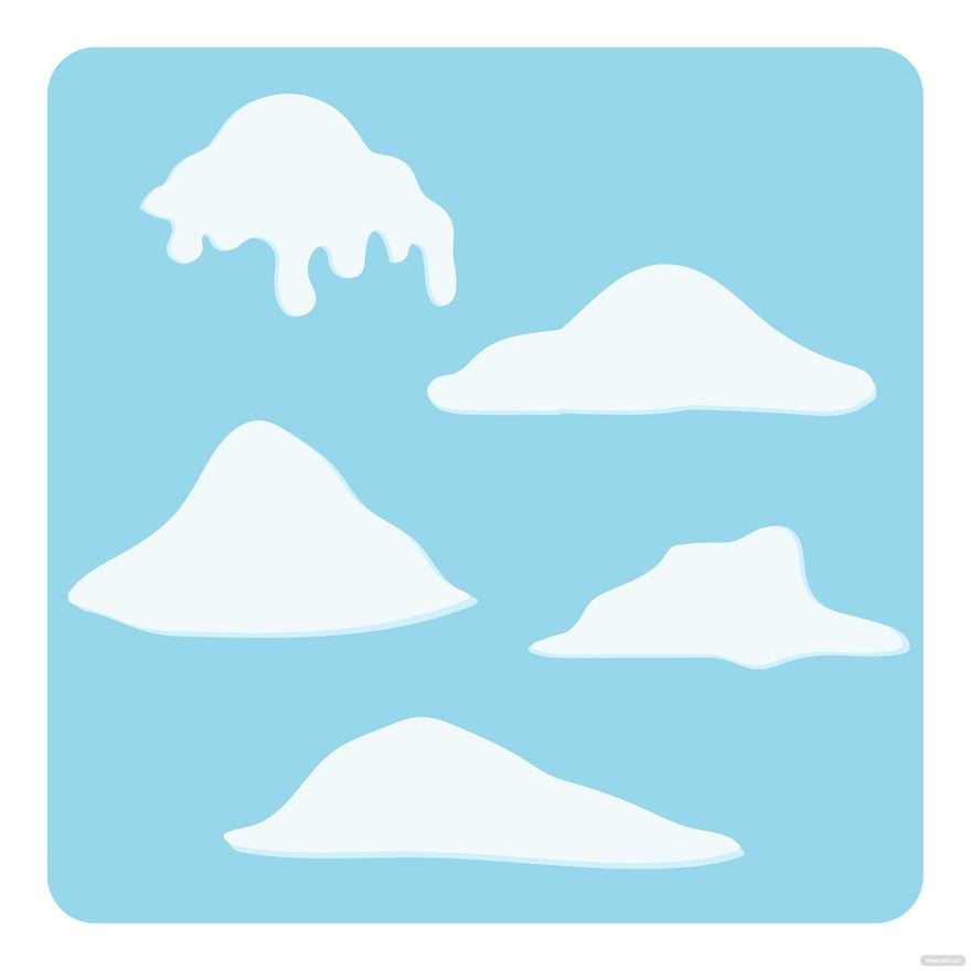 Snow Pile Vector in Illustrator, EPS, SVG, JPG, PNG