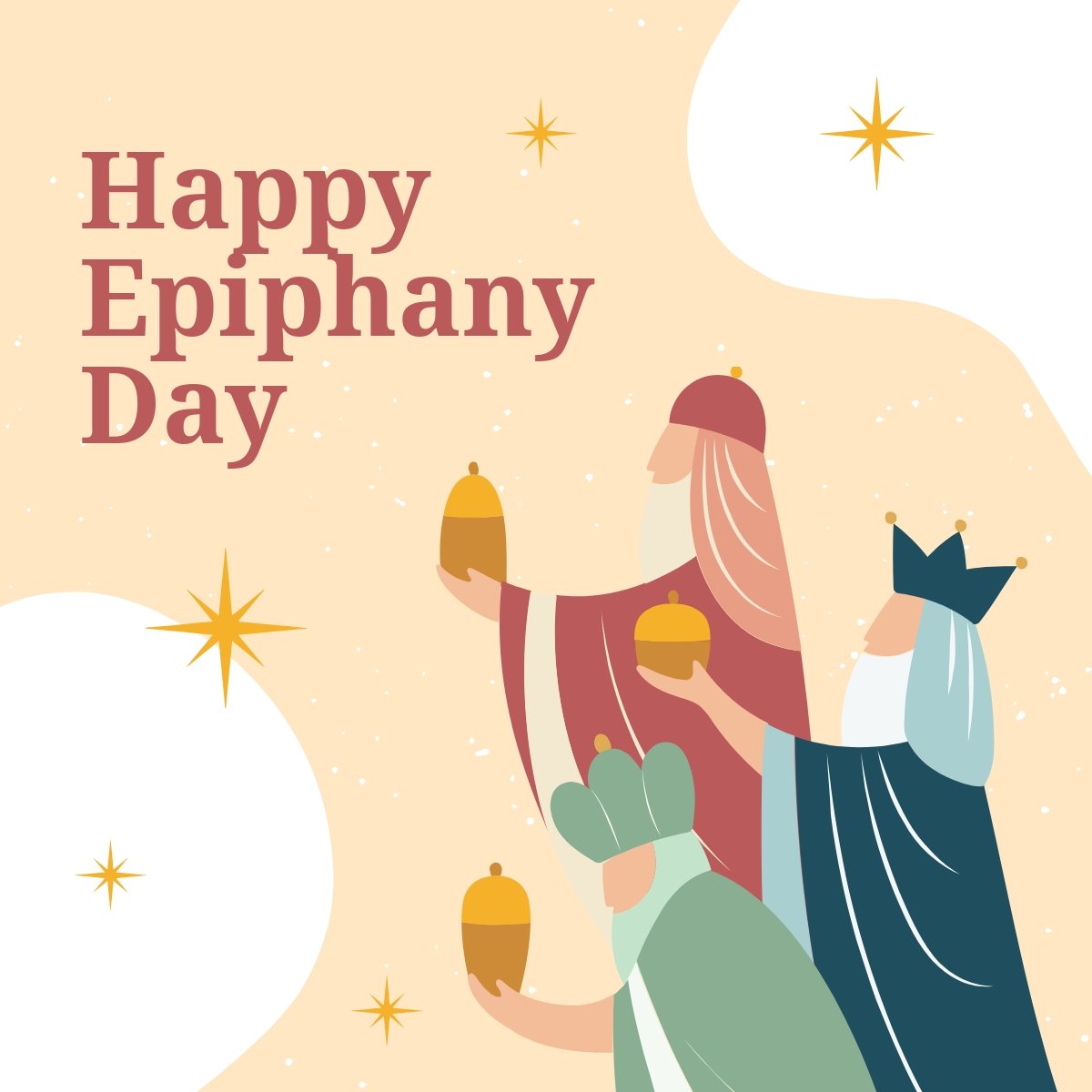 Free Happy Epiphany Day Linkedin Post Template